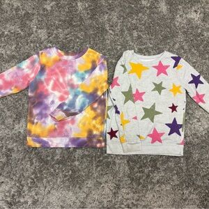 Colorful Tie-Dye and Star Print Sweatshirts